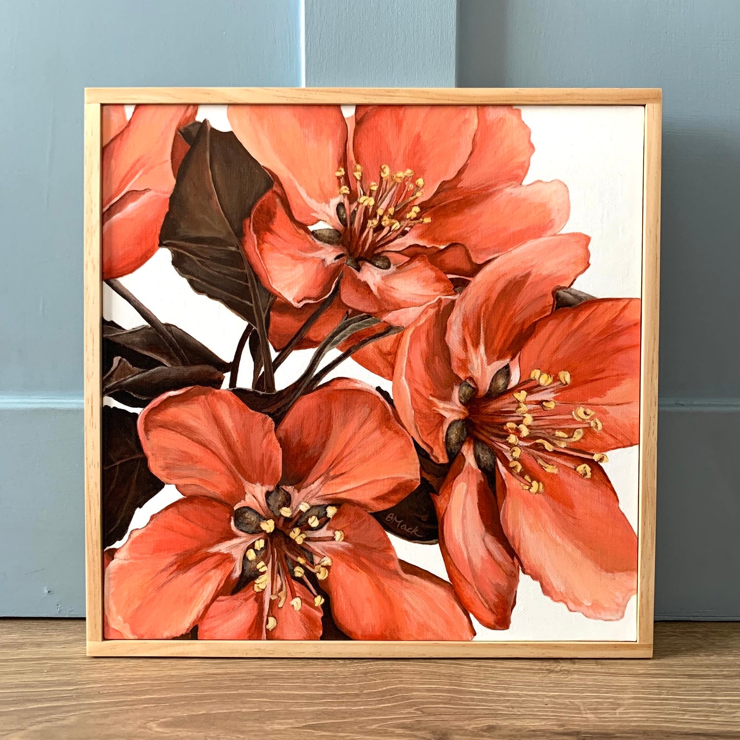 "ABOUNDING" Framed Acrylic Painting 12x12