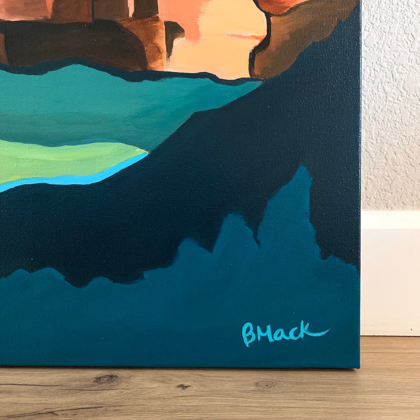 "SUNRISE IN SEDONA" Acrylic Painting 80x40