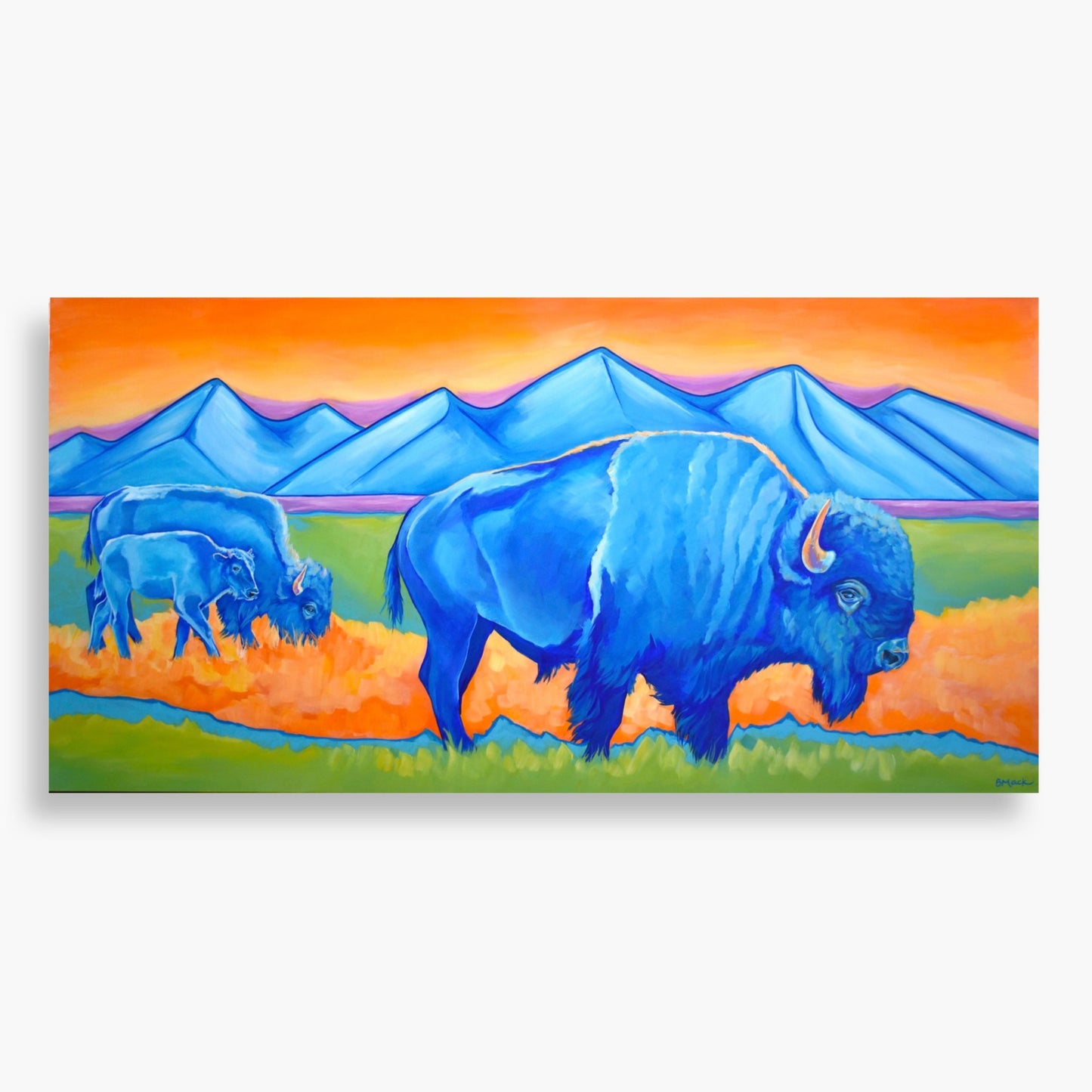 "RUGGED RESILIENCE" Framed Acrylic Painting 80x40