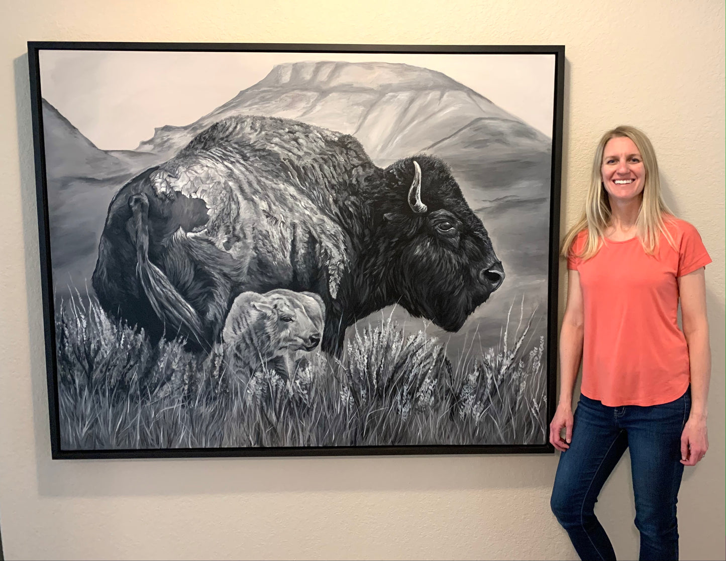 "TENDER CREATION" Framed Acrylic Painting 60x48