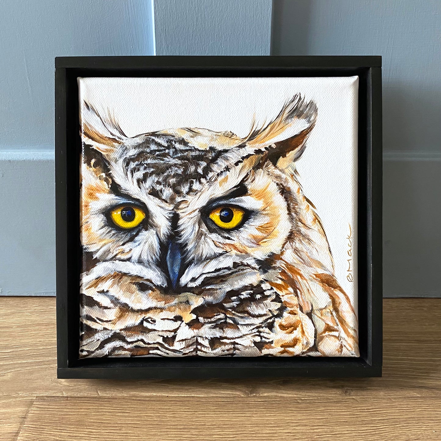 "W-EYES" Framed Acrylic on Canvas 8x8