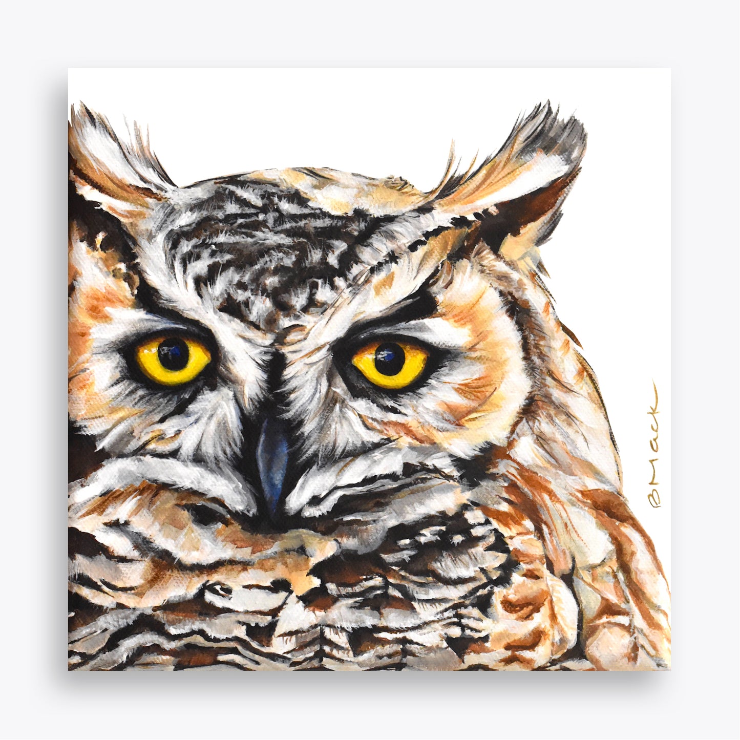 "W-EYES" Framed Acrylic on Canvas 8x8