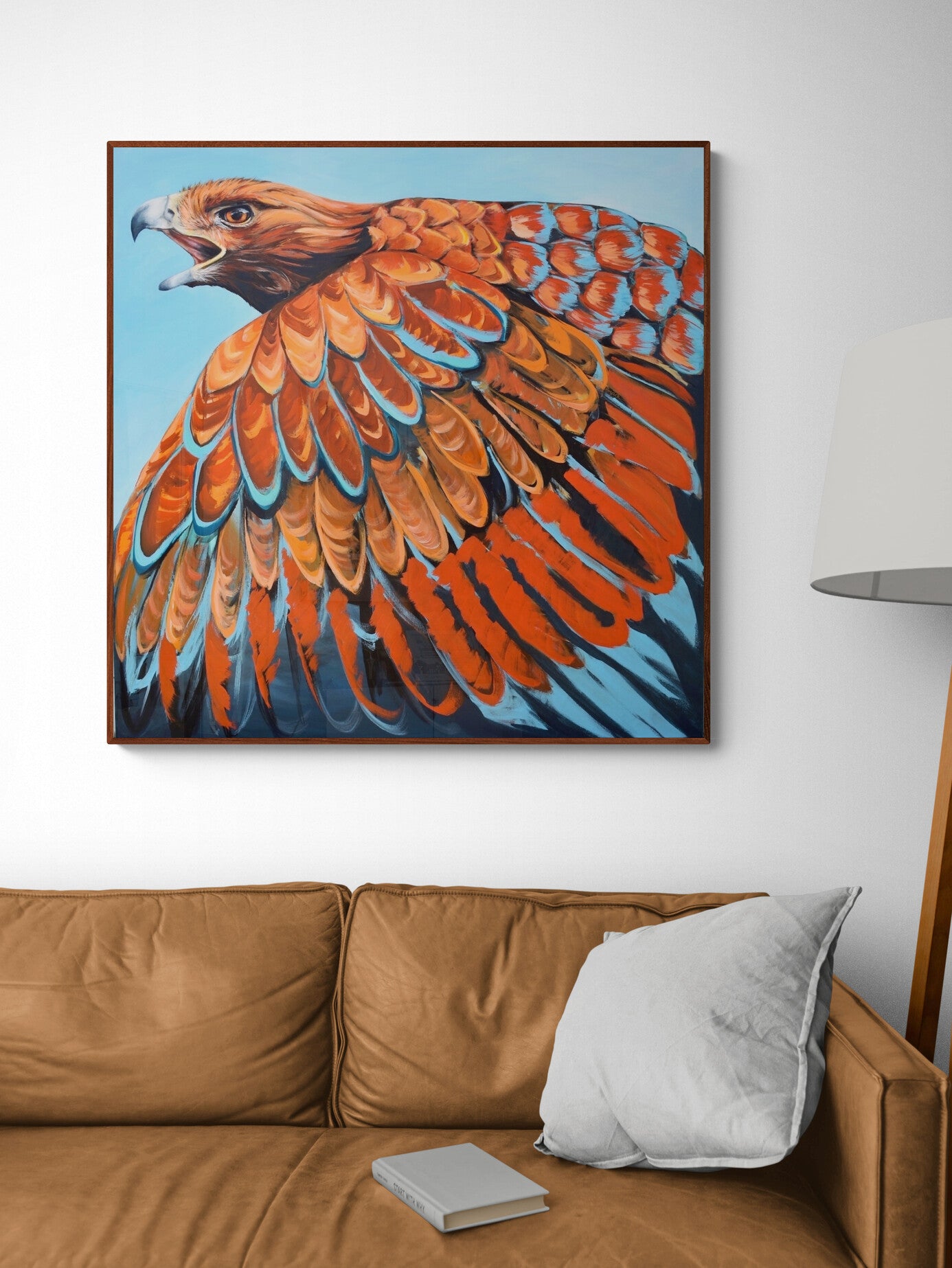 "GOLDEN SHIELD" Framed Acrylic Painting 36x36