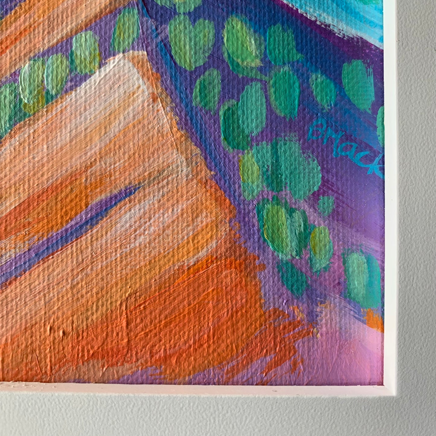 "GRAND TETONS" Framed Acrylic Painting 12x12