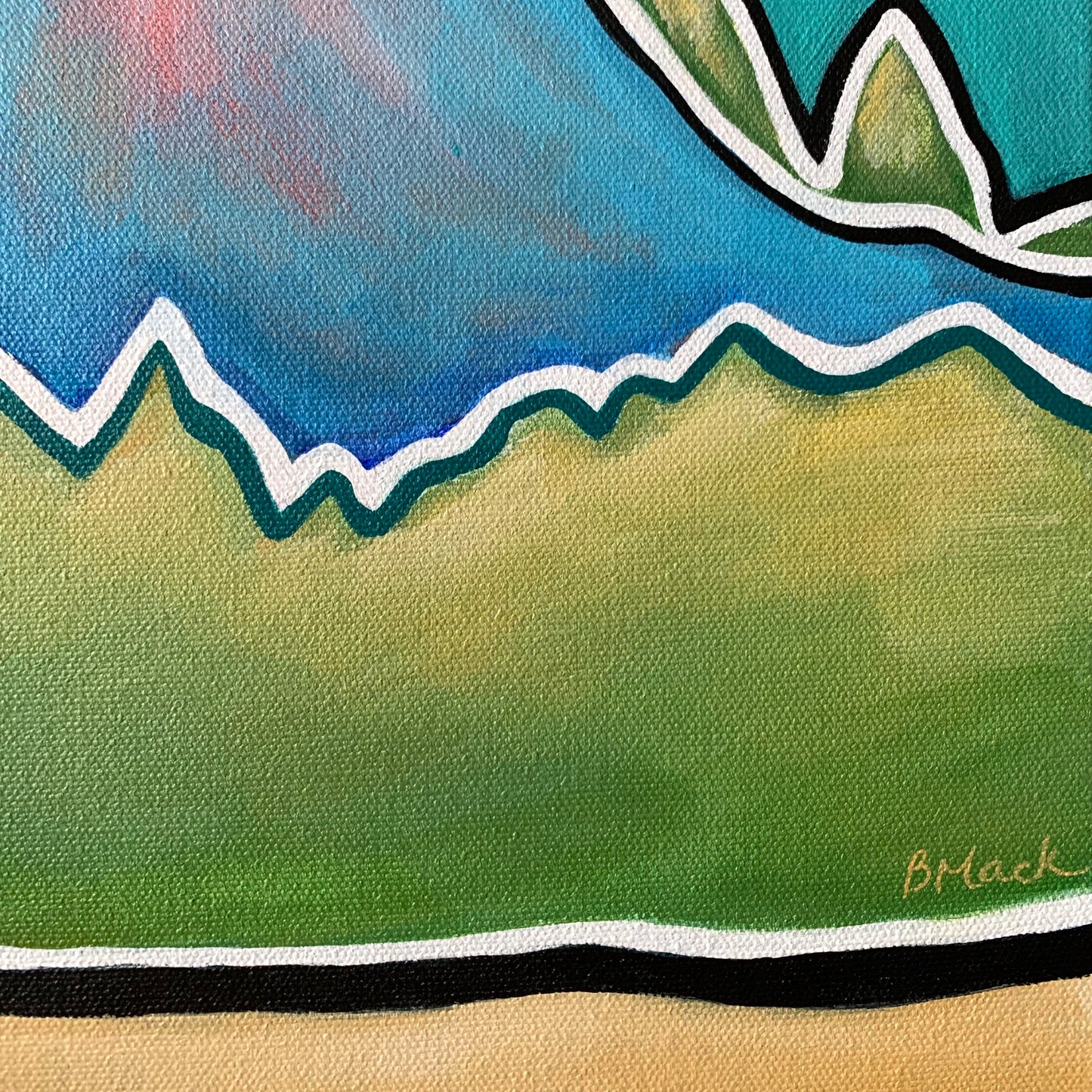 "SUNRISE" Framed Acrylic Painting 30x30
