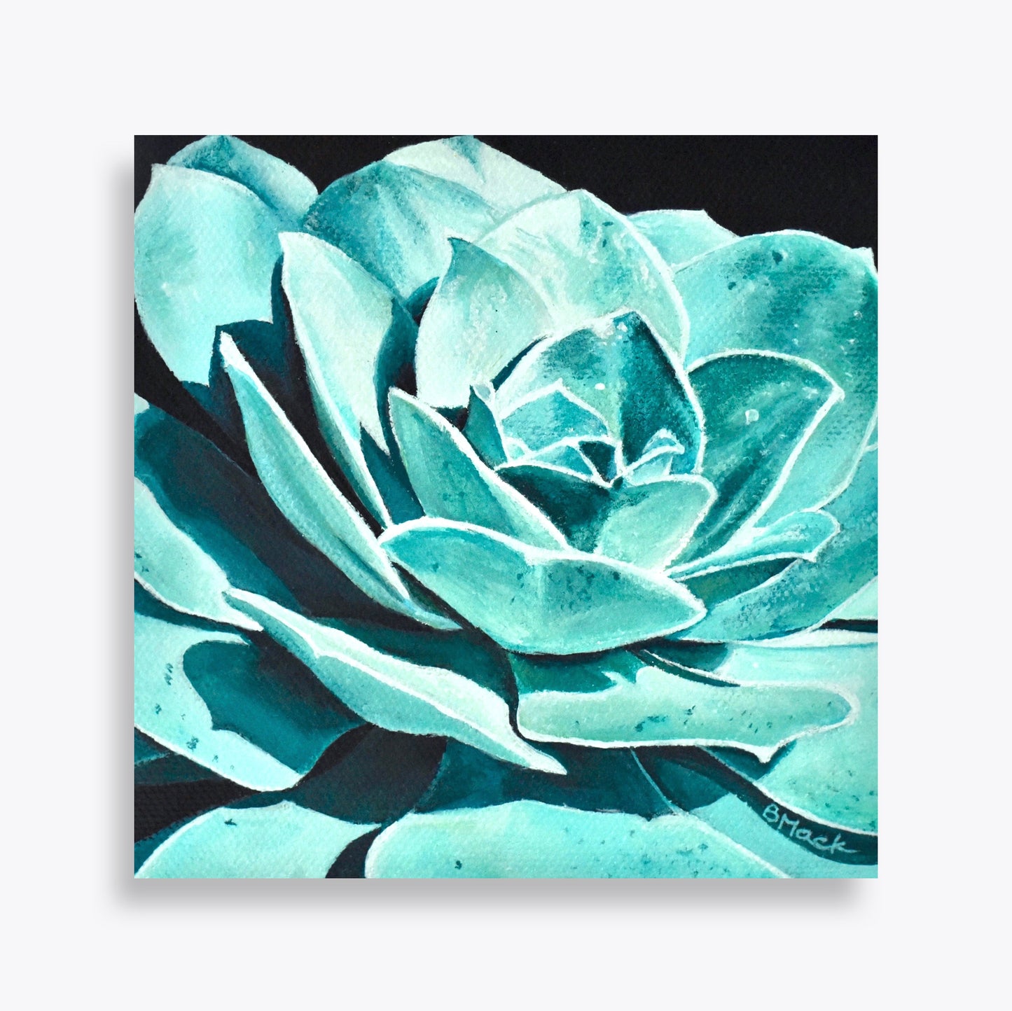 "BLOOMING BLUE" Acrylic Painting 5x5