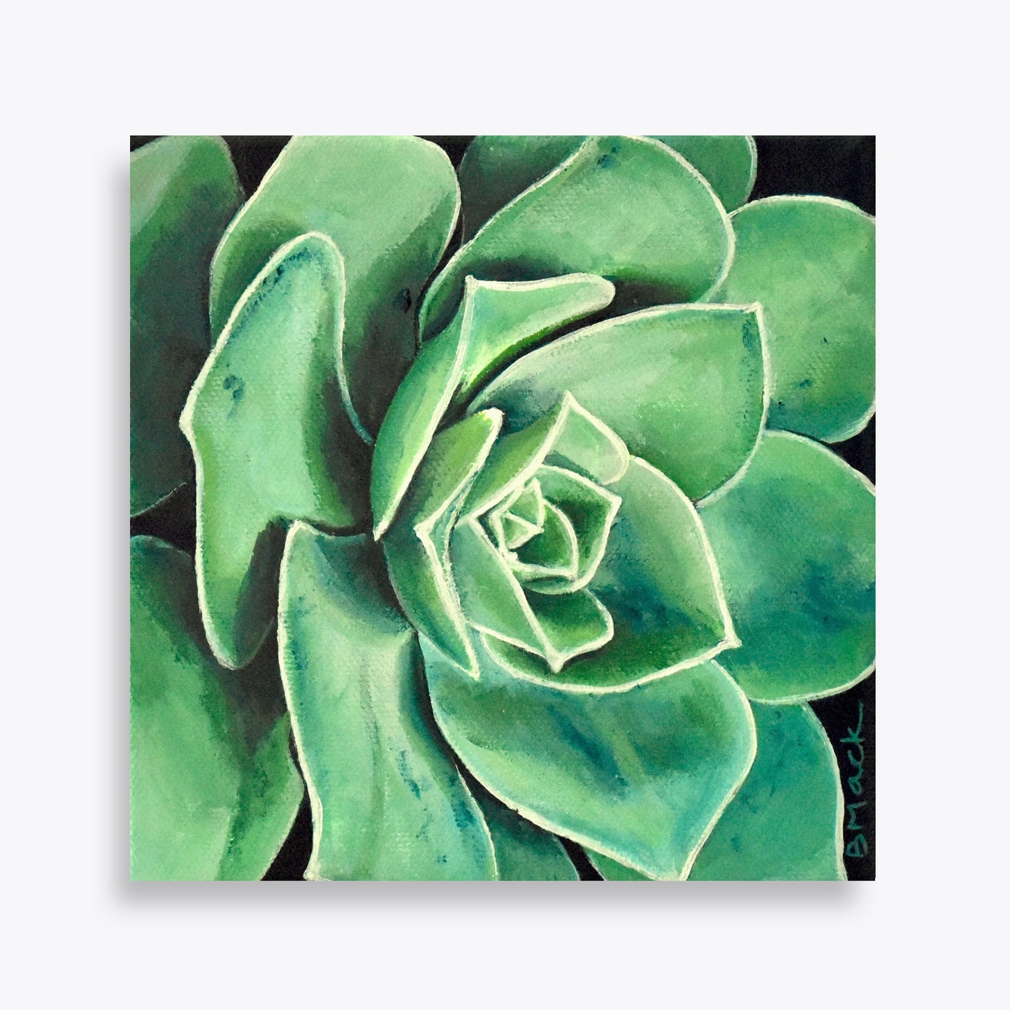 "FOREVER GREEN" Acrylic Painting 6x6