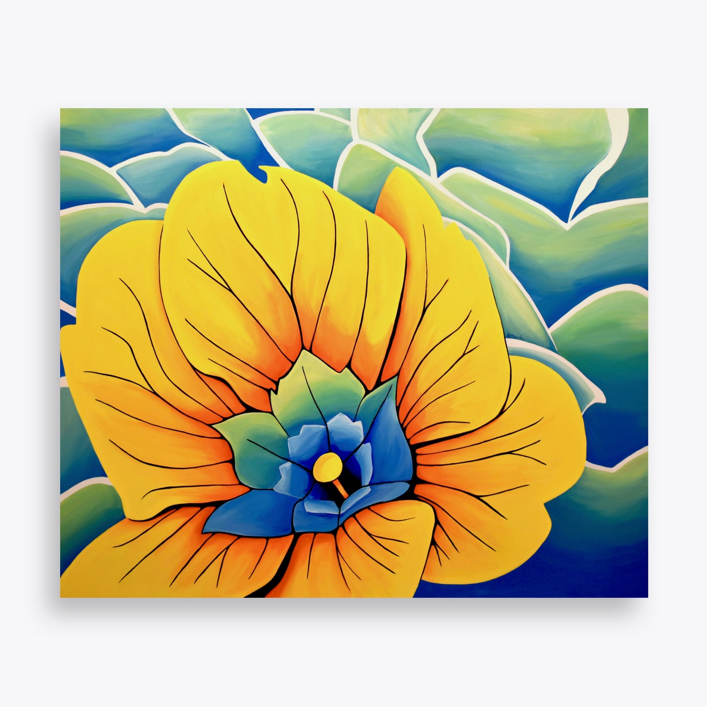 "REBIRTH" (Yellow Primrose) Acrylic Painting 72x60